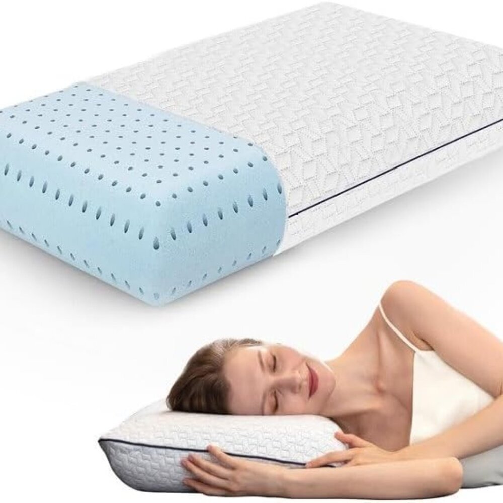 Gel Memory Foam Pillow - Standard Size, 1 Pack, Firm Pillow for Neck and Shoulde